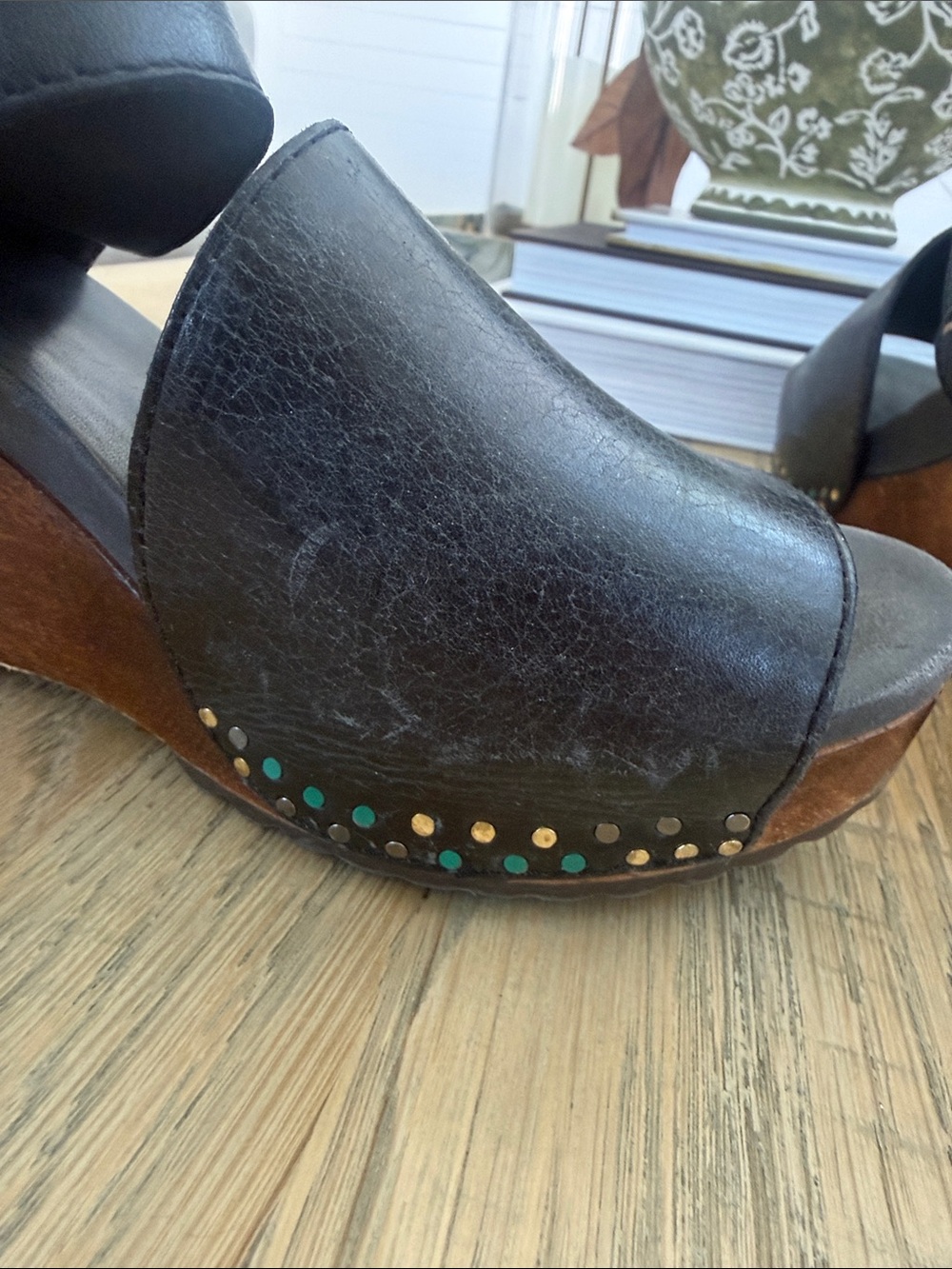 Dansko Women's Authentic Open-Toe Wooden Wedge Sandals size 38 - Picture 5 of 11